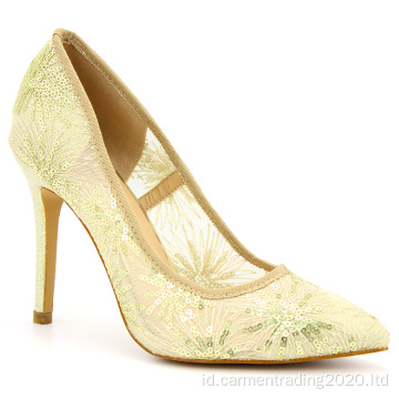 Ivory Wedding Shoes Pumps Sandal Hak Tinggi